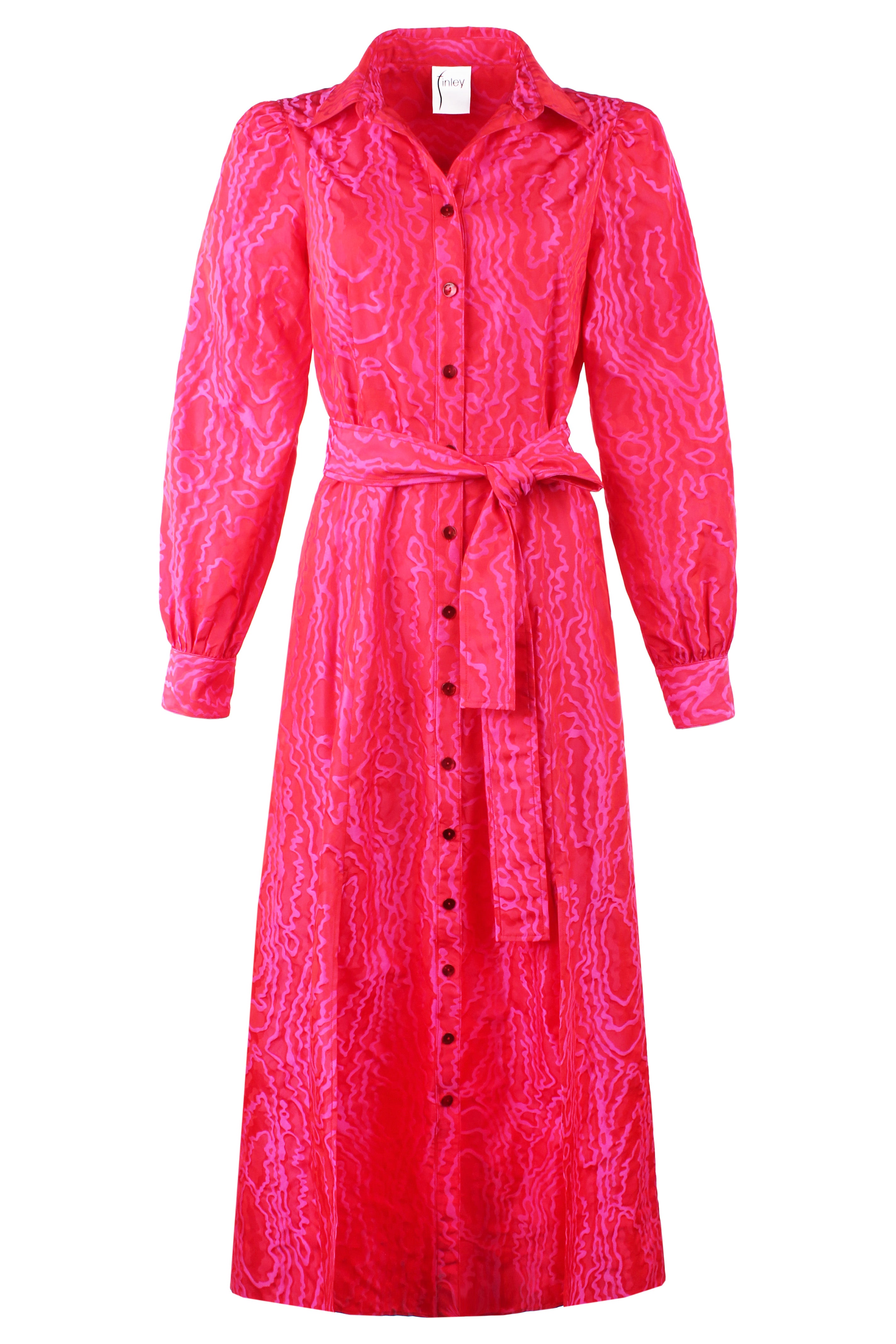 Carrie Shirt Dress Pink Jacquard