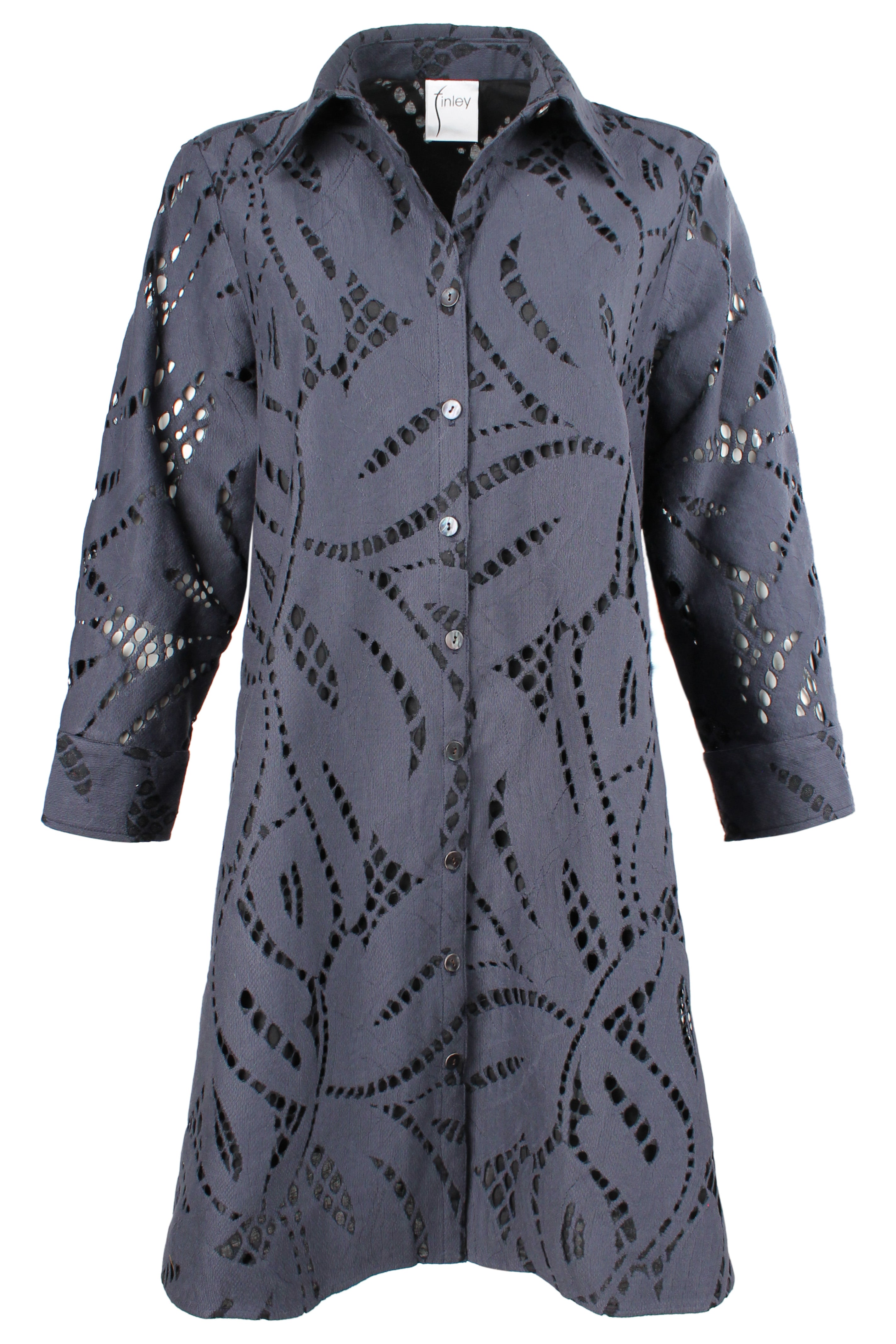 Trapeze Shirt Dress, Chunky Lace