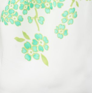 Sirena Blouson Sleeve Blouse, Green Clover Print