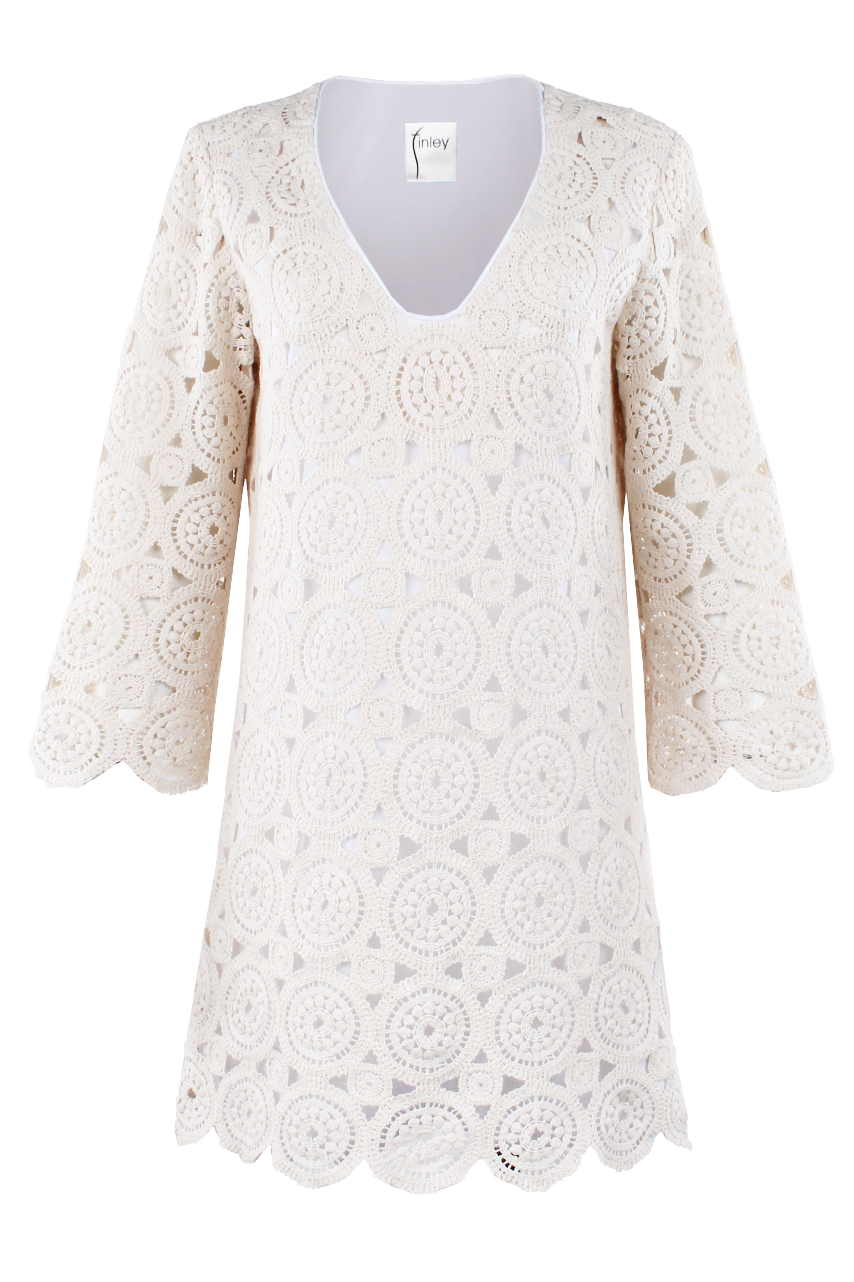 Emily Shift Dress Natural Crochet