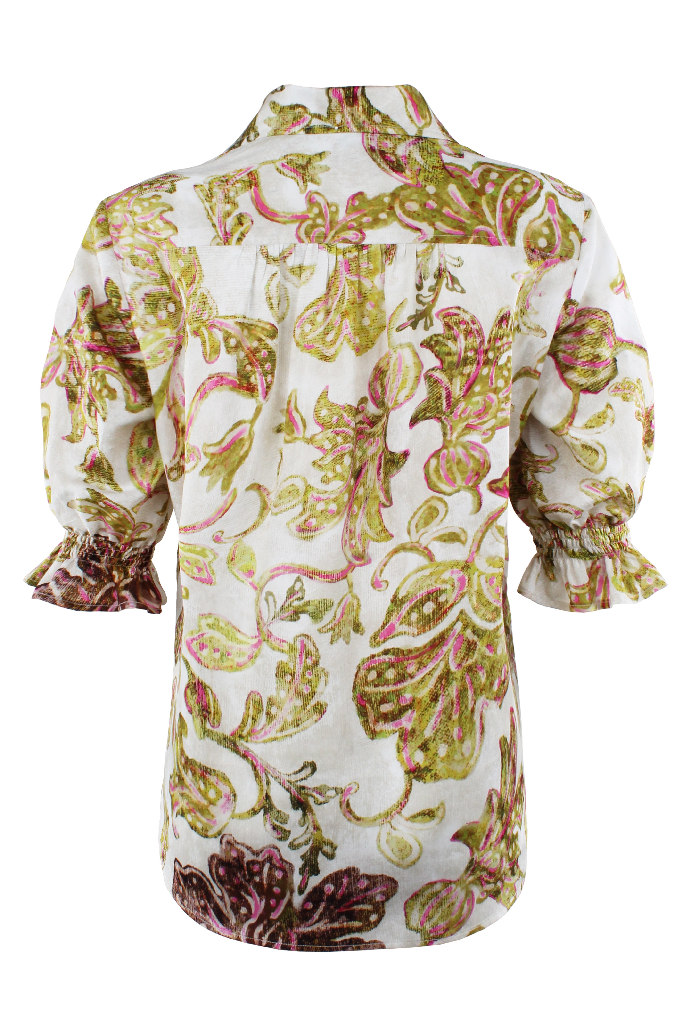 Sirena Blouson Sleeve Blouse, Fresco Floral Print