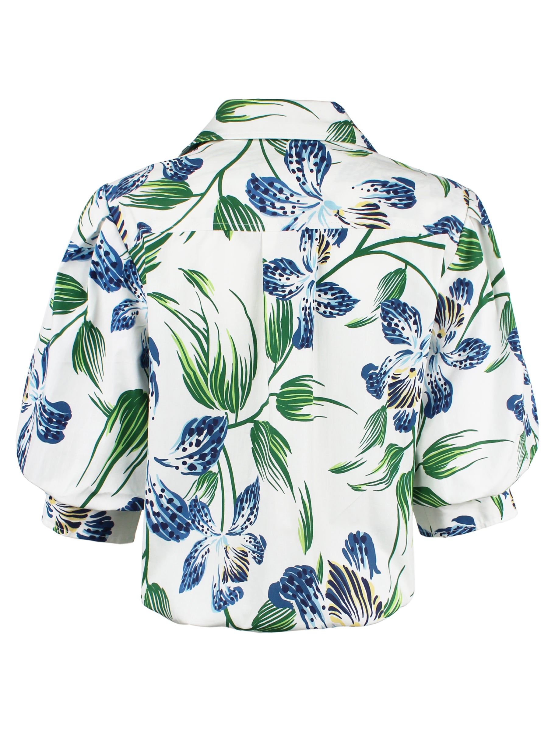 Bomba Twist-Hem Short Sleeve Shirt, Iris Print