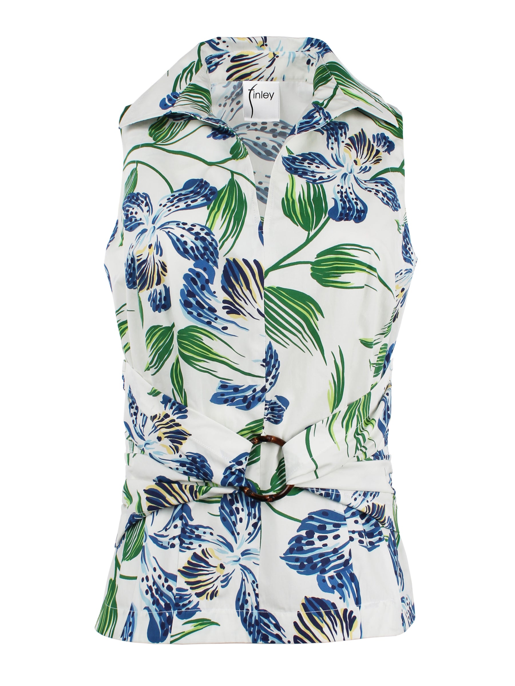 Delilah Top Iris Print
