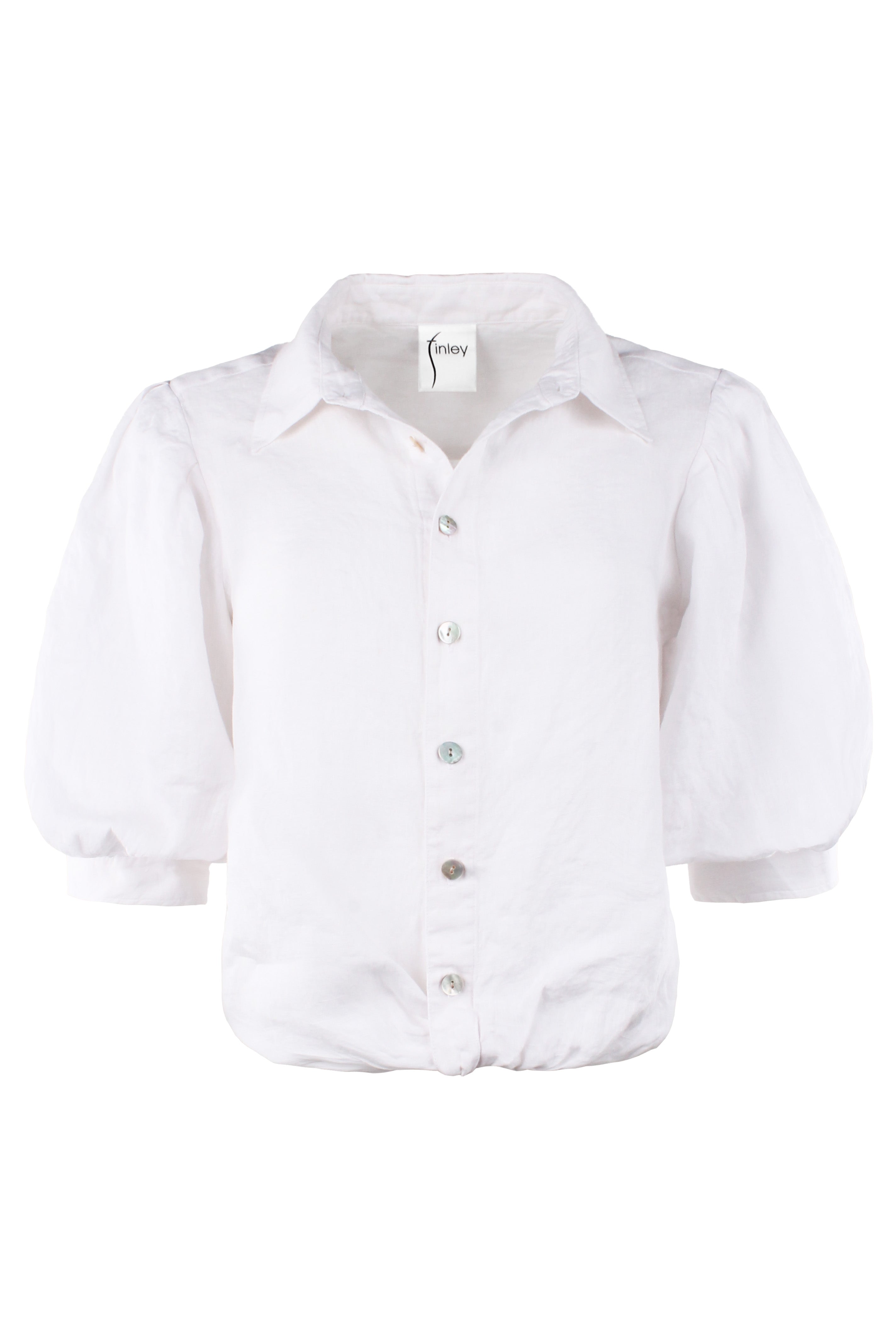 Bomba Washed Linen White Blouse