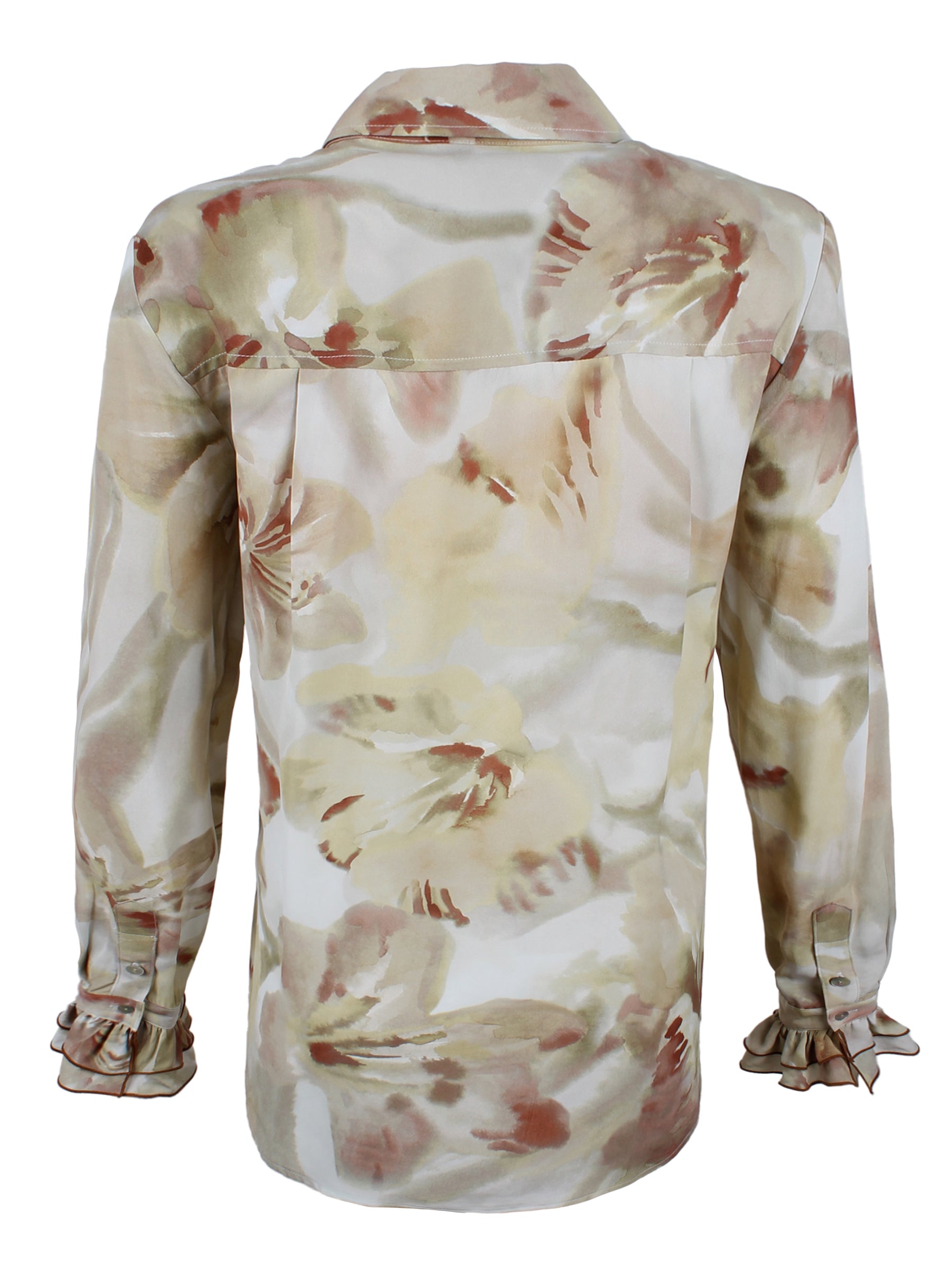 One Of A Kind Marianne Shirt Sage Abstract Print