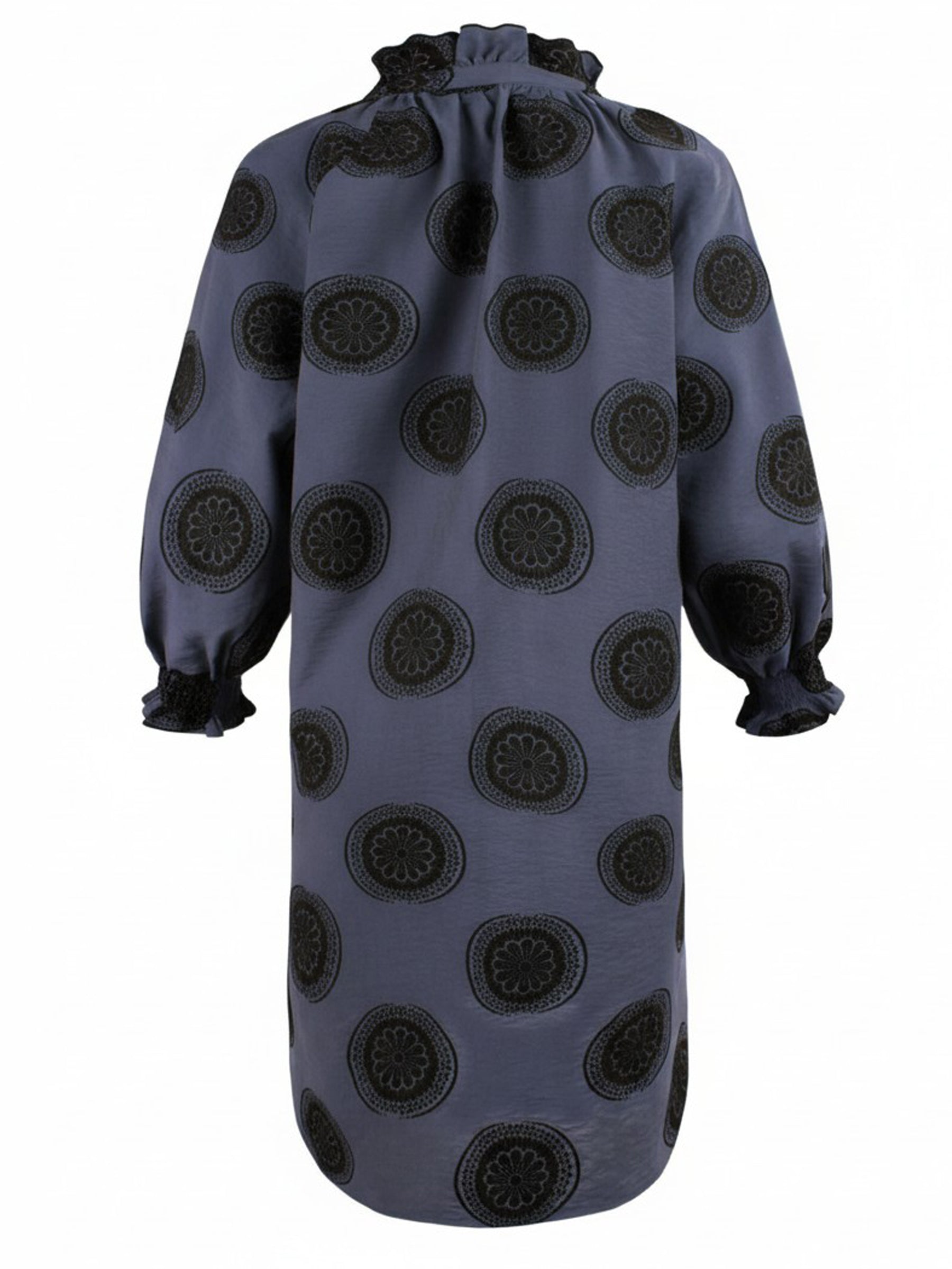 Mallory Dress Navy/Black Medallion Jacquard