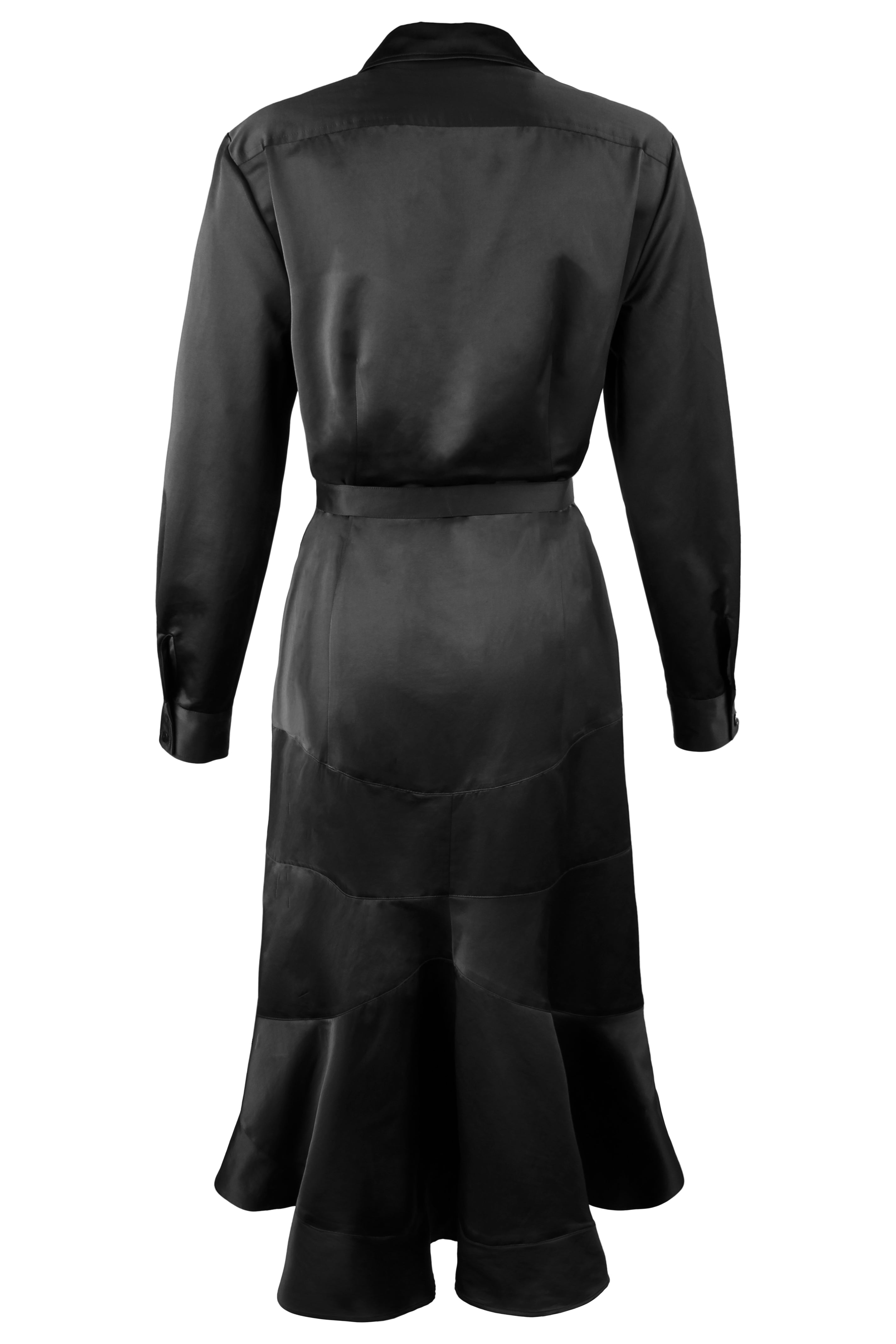 Leonardo Dress Black Micro Satin