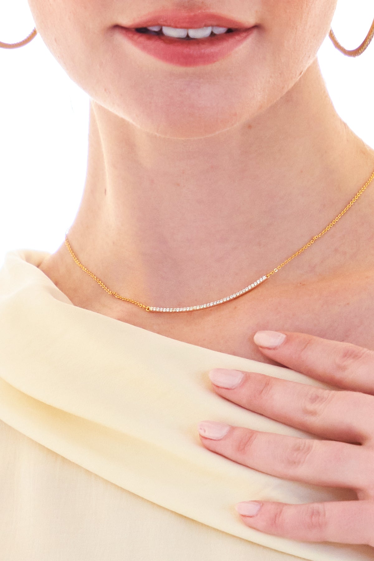 Pave Bar Necklace