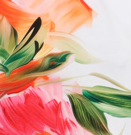 Bomba Twist-Hem Short Sleeve Shirt, Peony Print