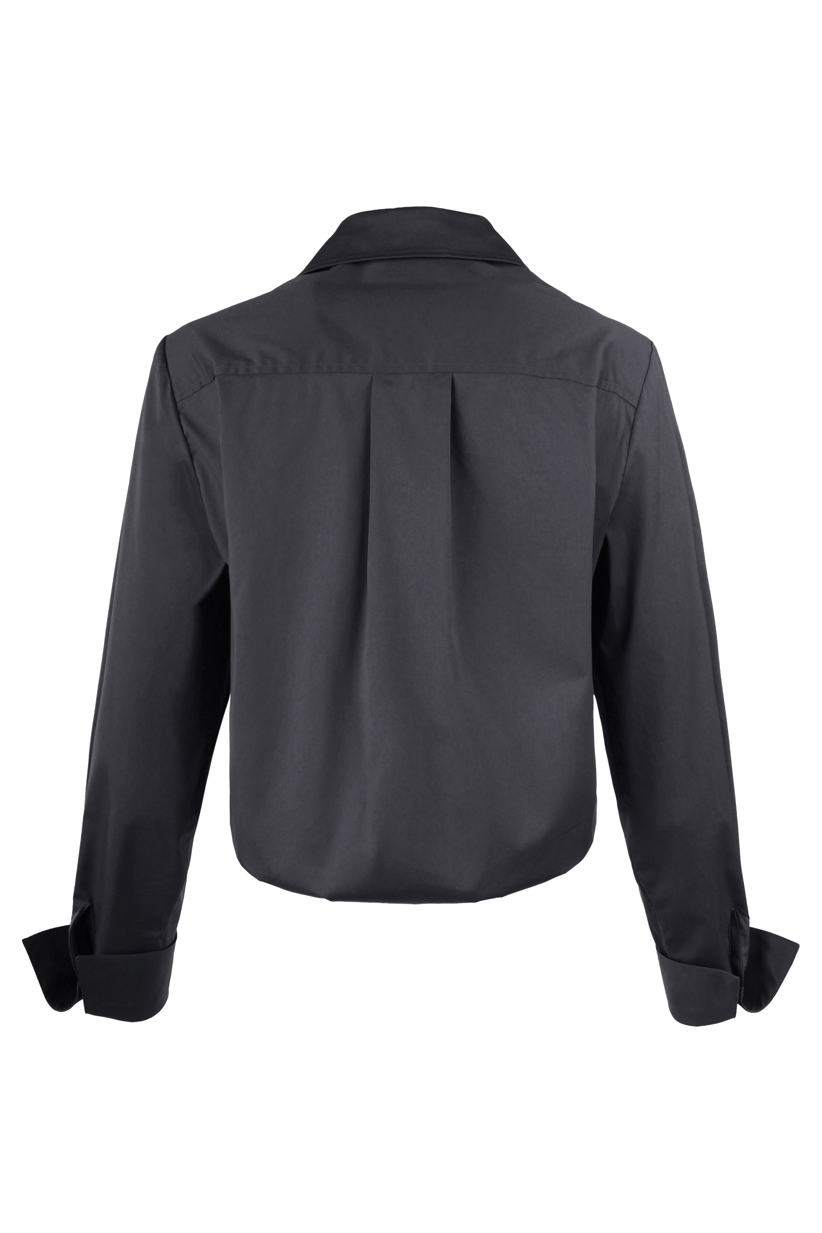 Moxie Shirt Black Silky Poplin