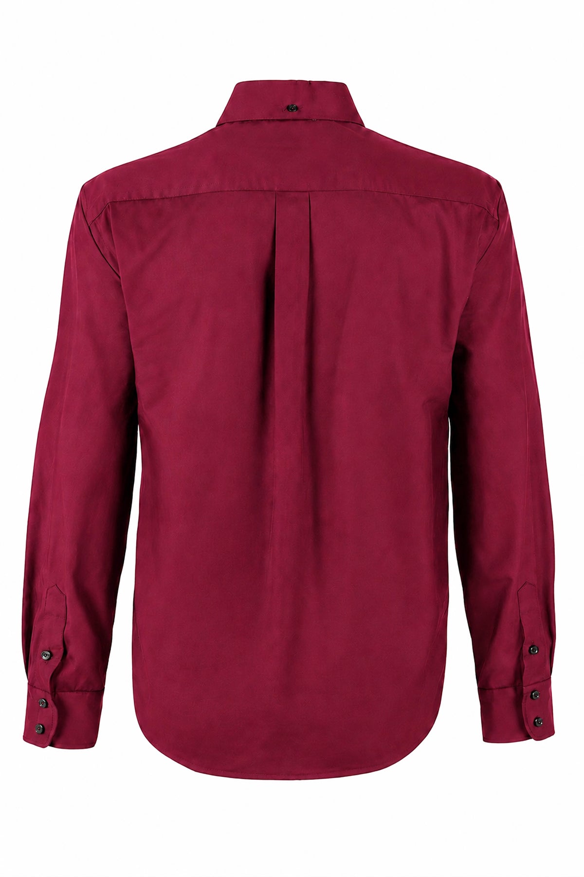 Preppy Shirt Burgundy Silky Poplin