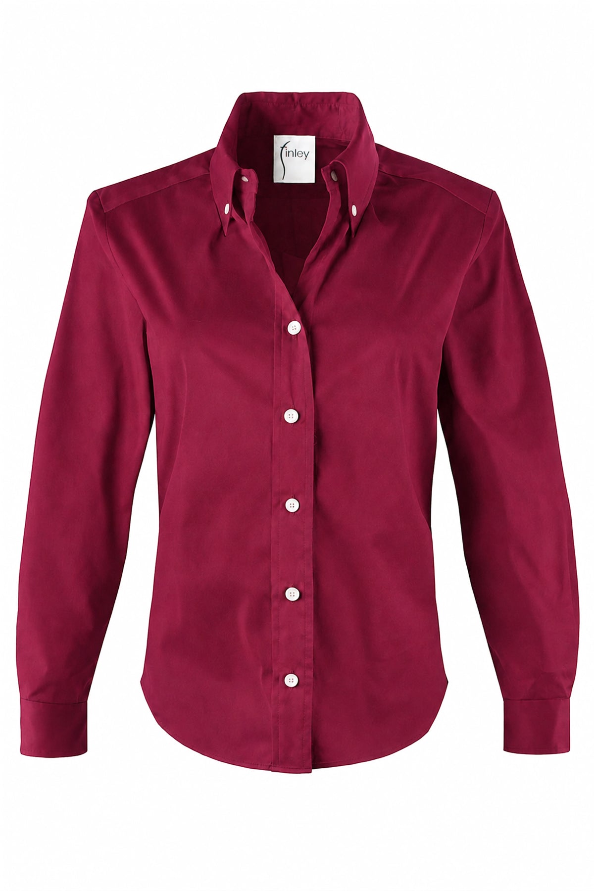 Preppy Shirt Burgundy Silky Poplin