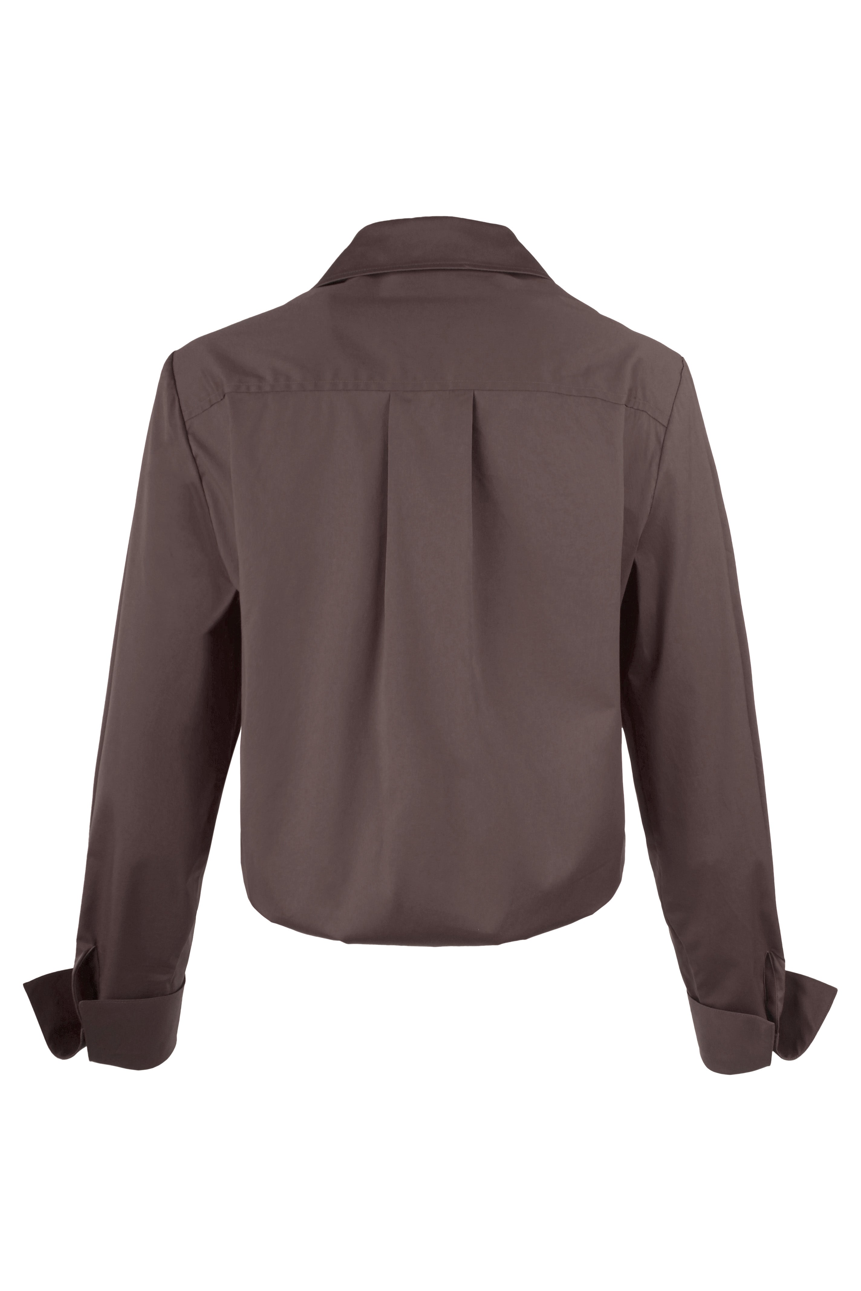 Moxie Shirt Chocolate Brown Silky Poplin