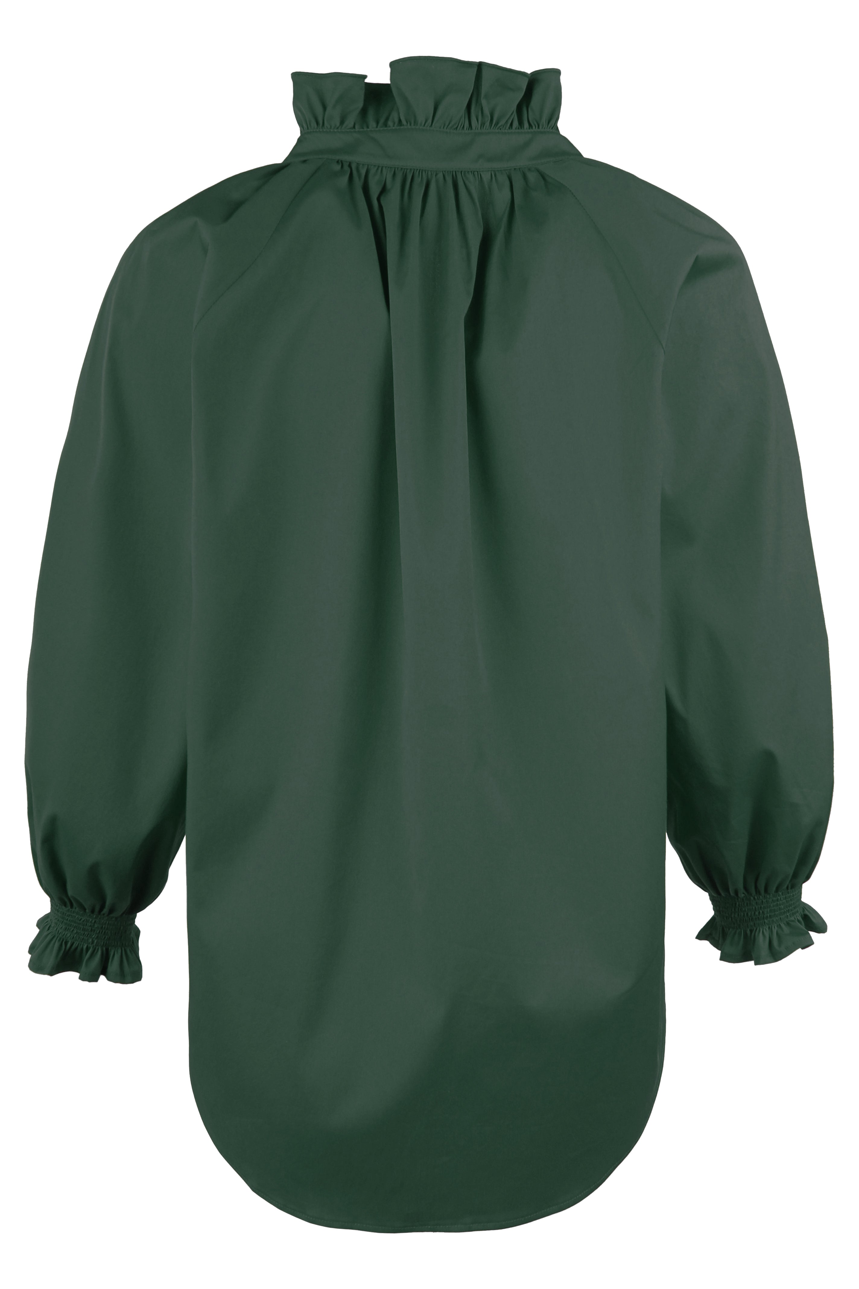 Fiona Shirt Pine Green Silky Poplin