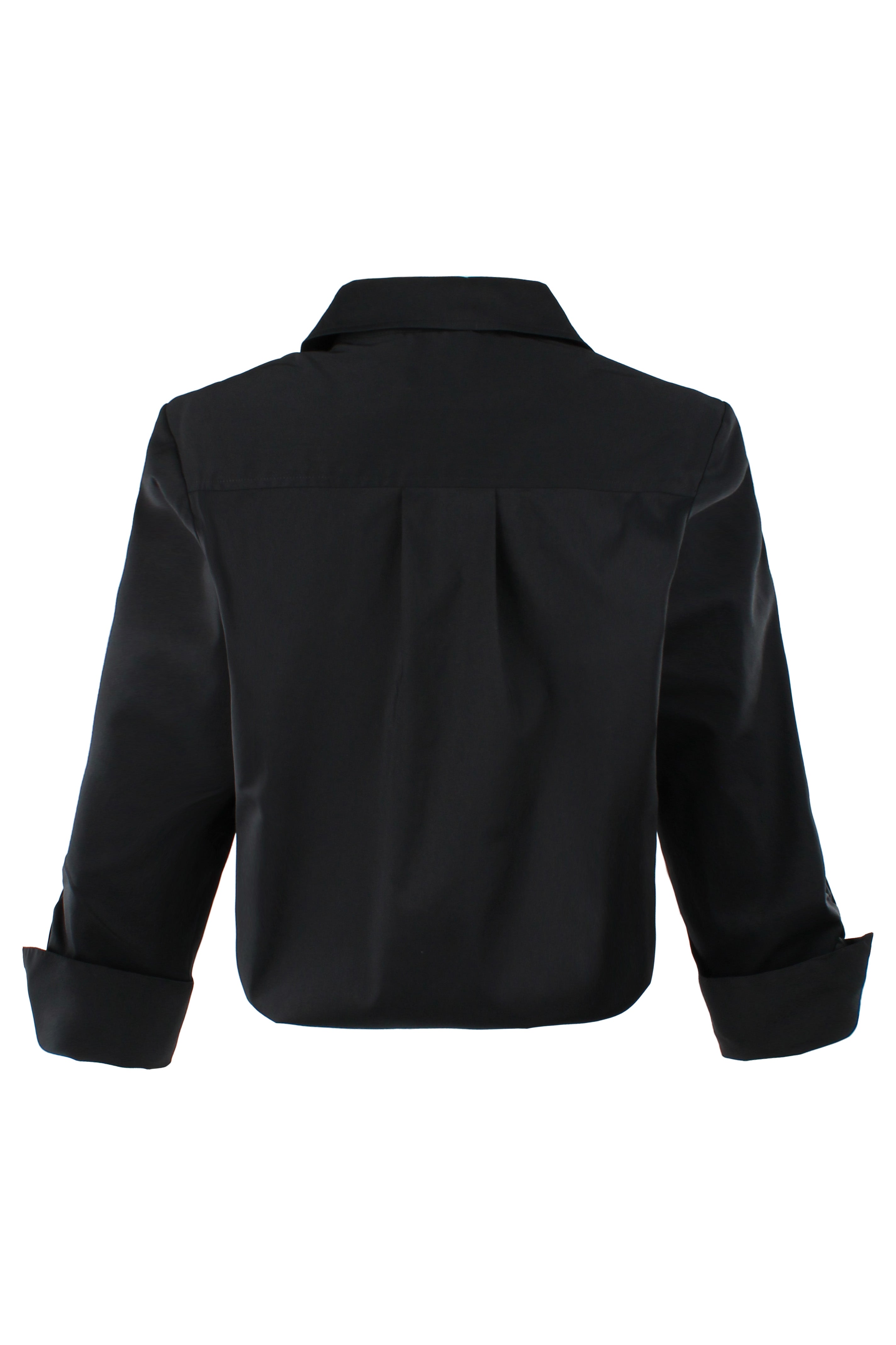 Sloane Shirt Black Silky Poplin