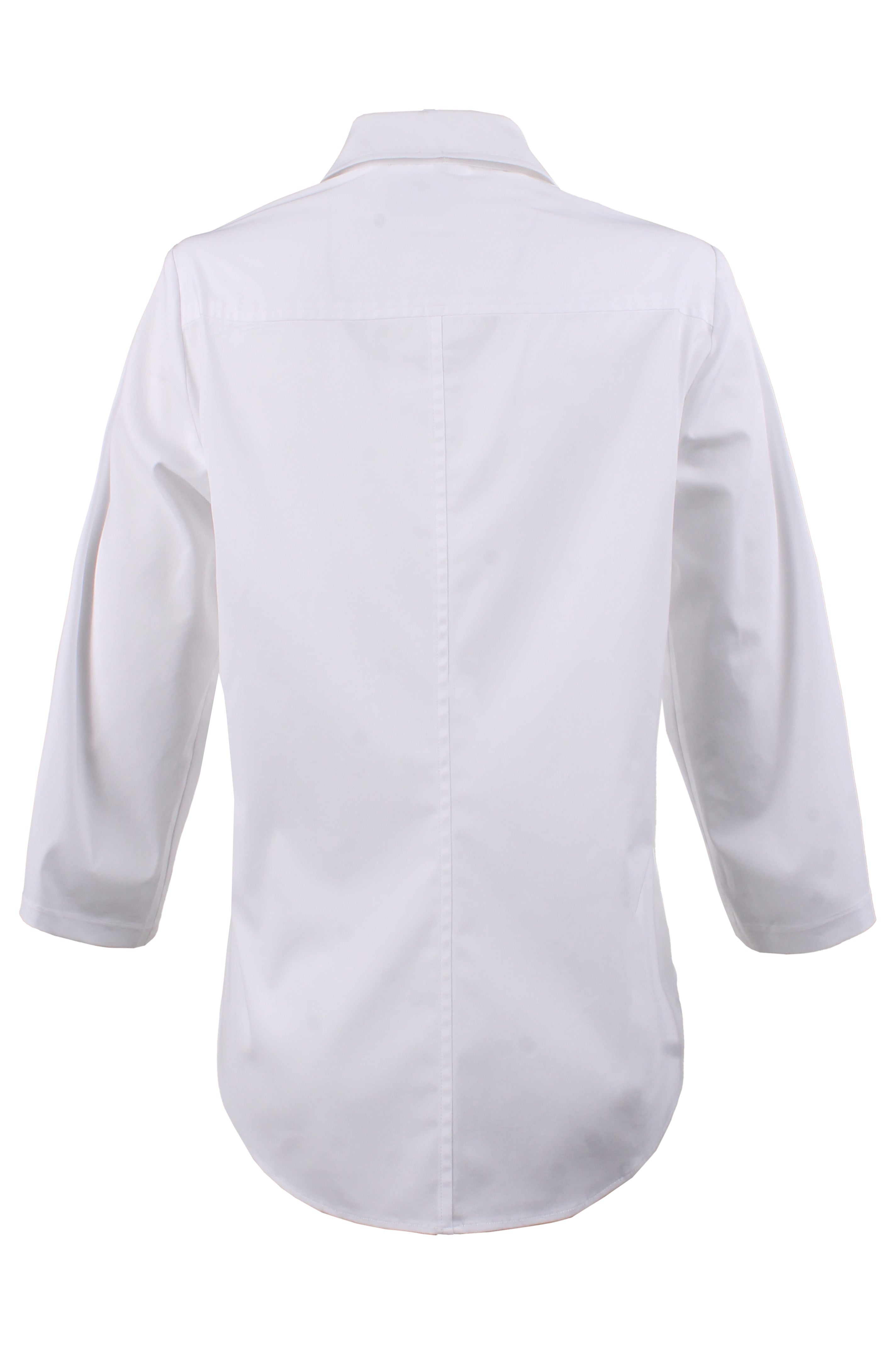 White shirt with long sleeves on a white background