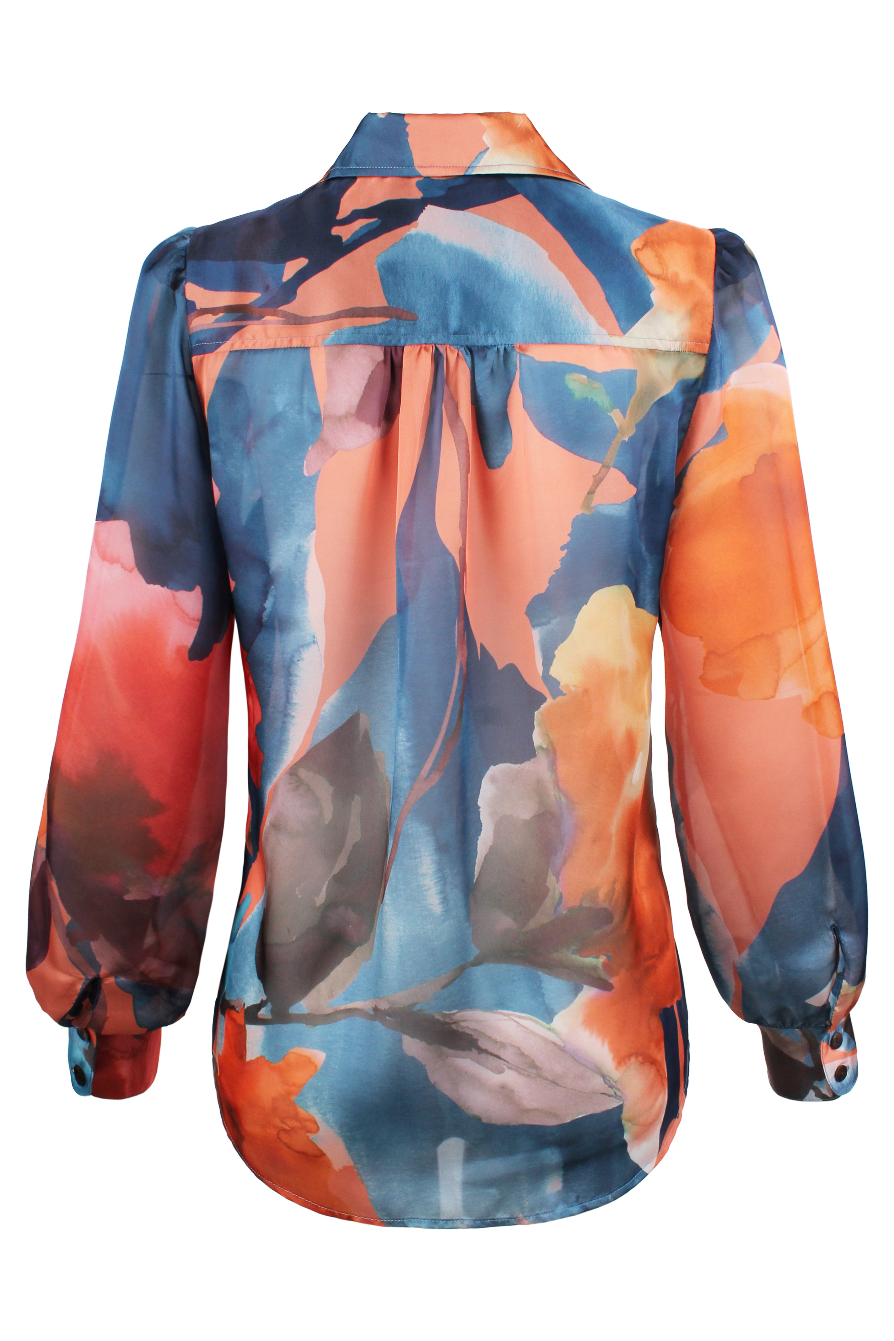 Collette Long Sleeve Blouse, Sunset Floral
