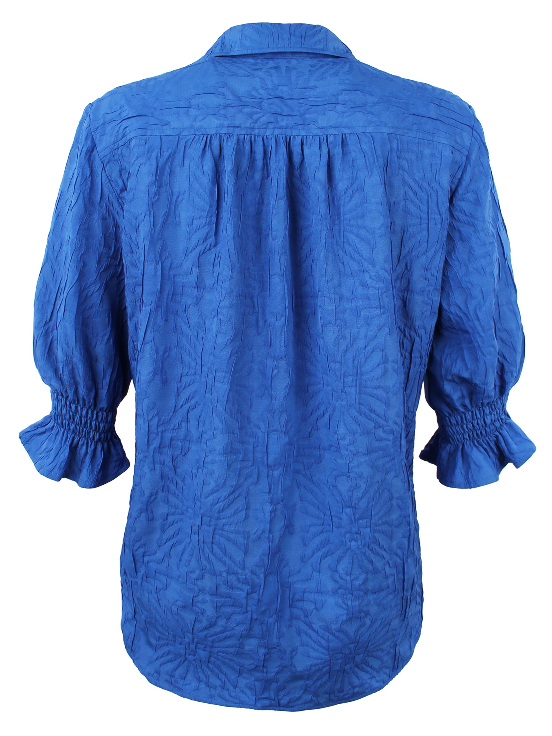 Sirena Shirt Blue Textured Jacquard