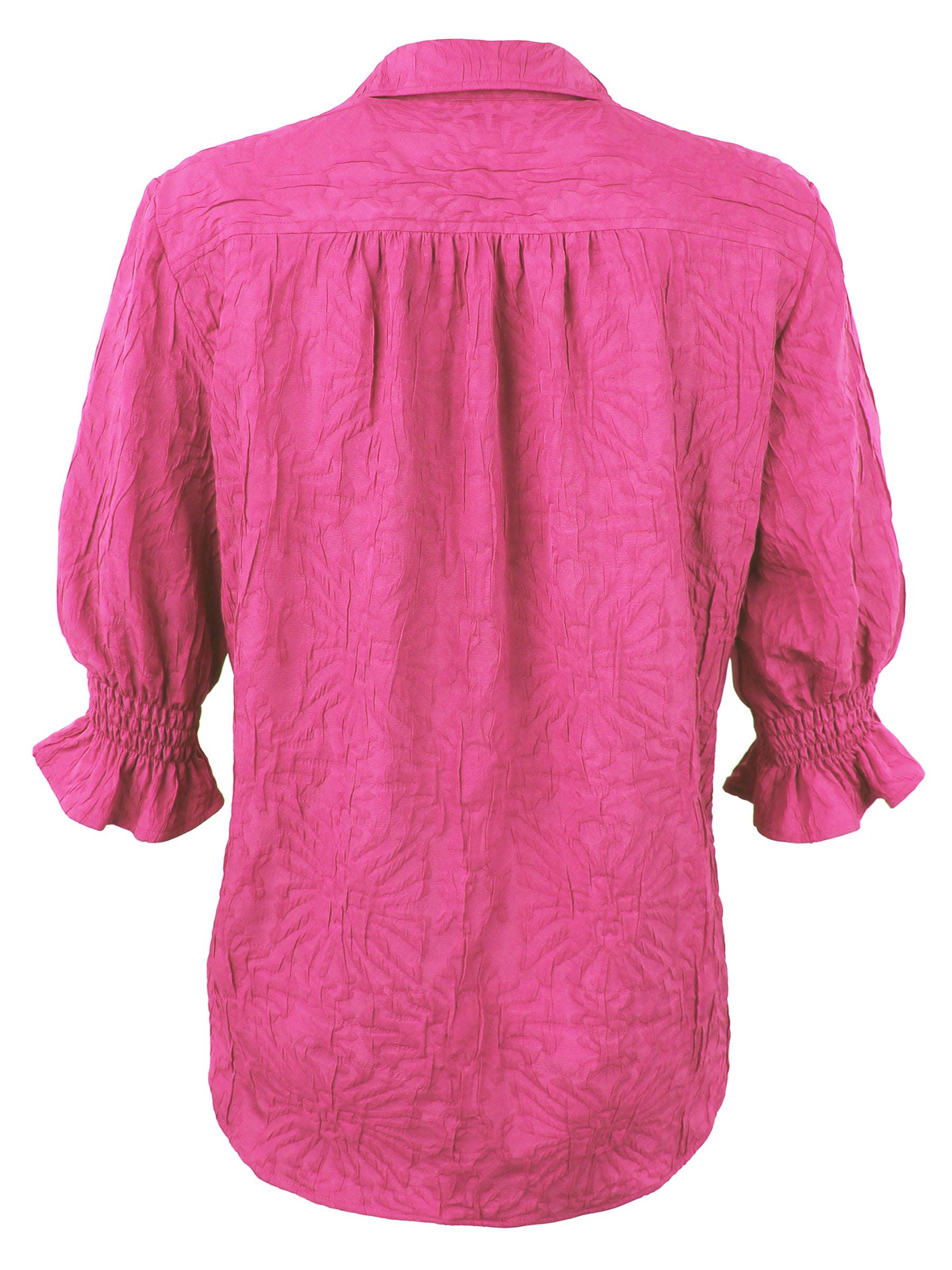 Sirena Shirt Pink Textured Jacquard
