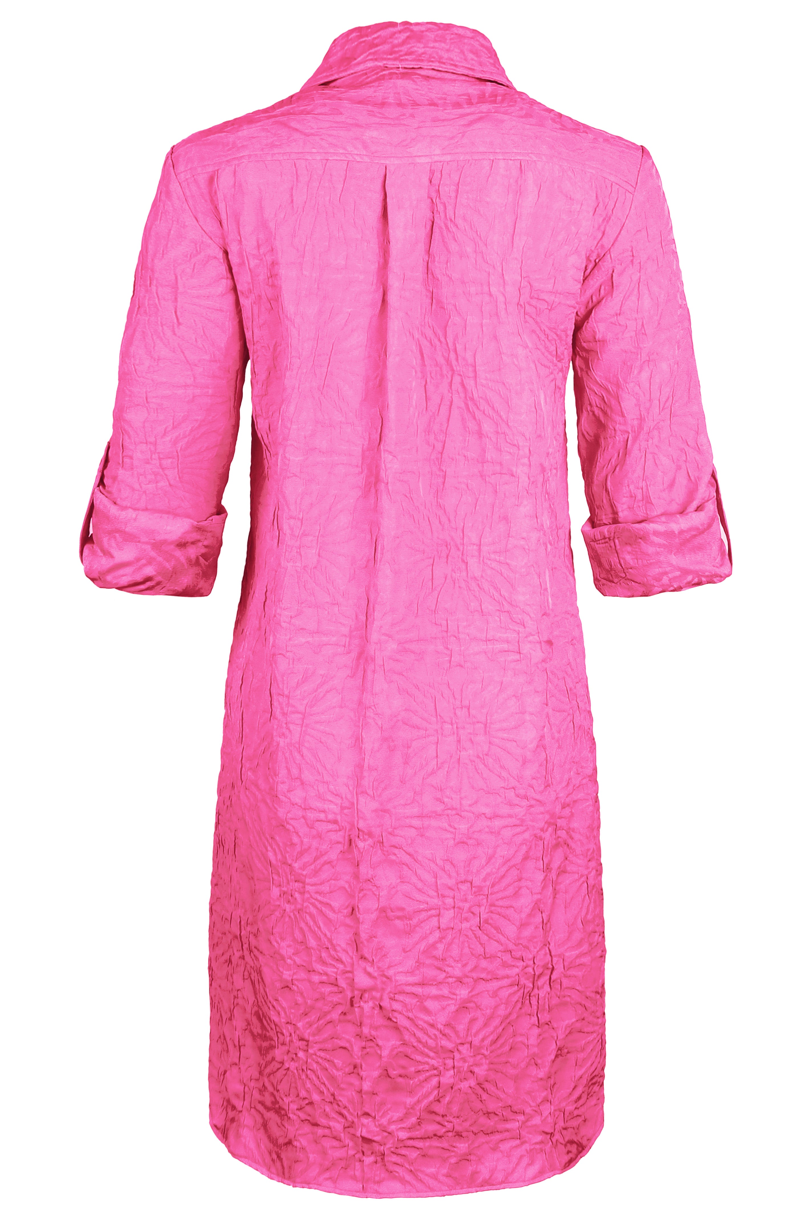 Alex Short Shirt Dress in Pink Textured Jacquard
