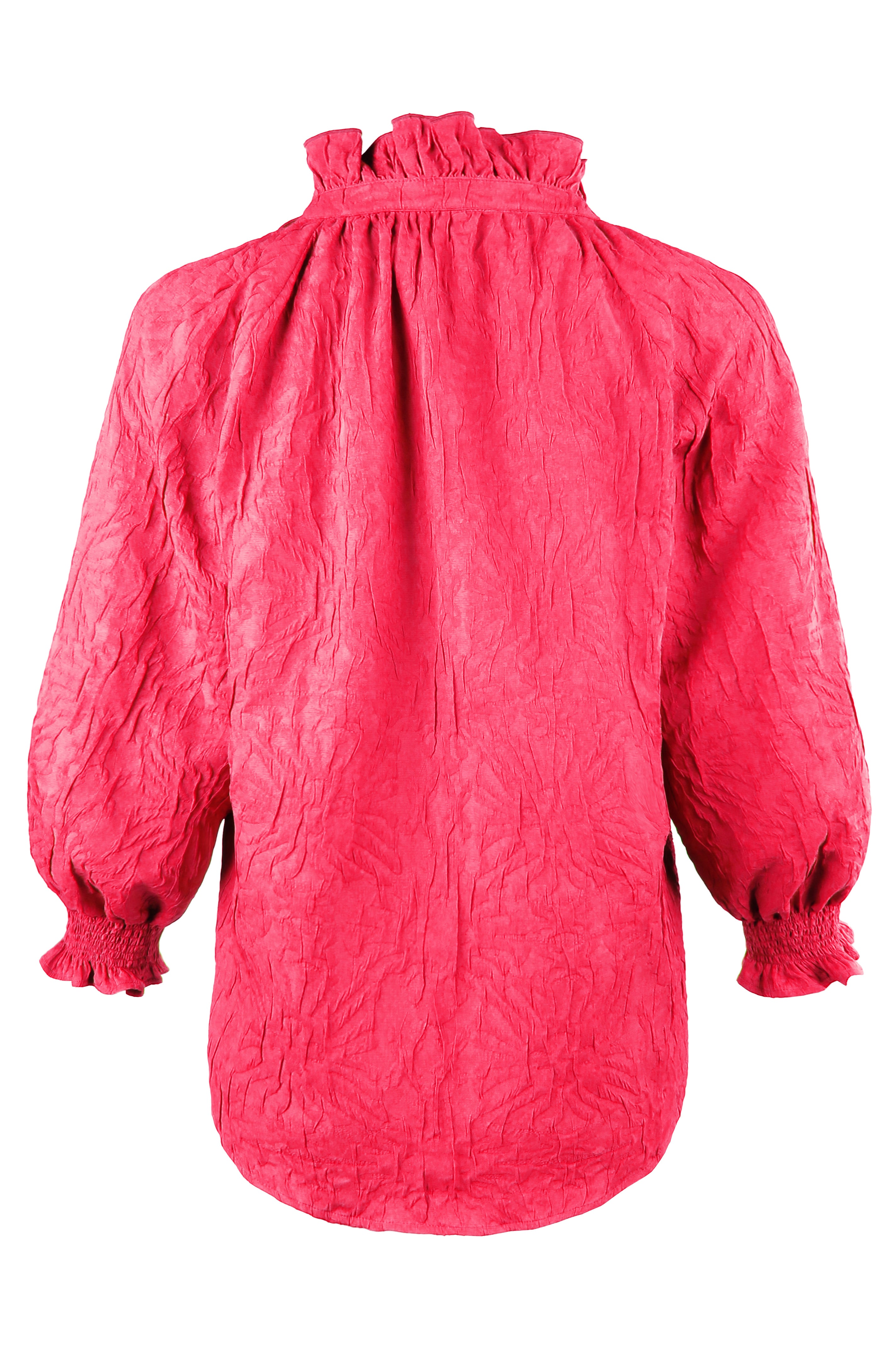 Fiona Shirt in Raspberry Textured Jacquard - Webstore Exclusive