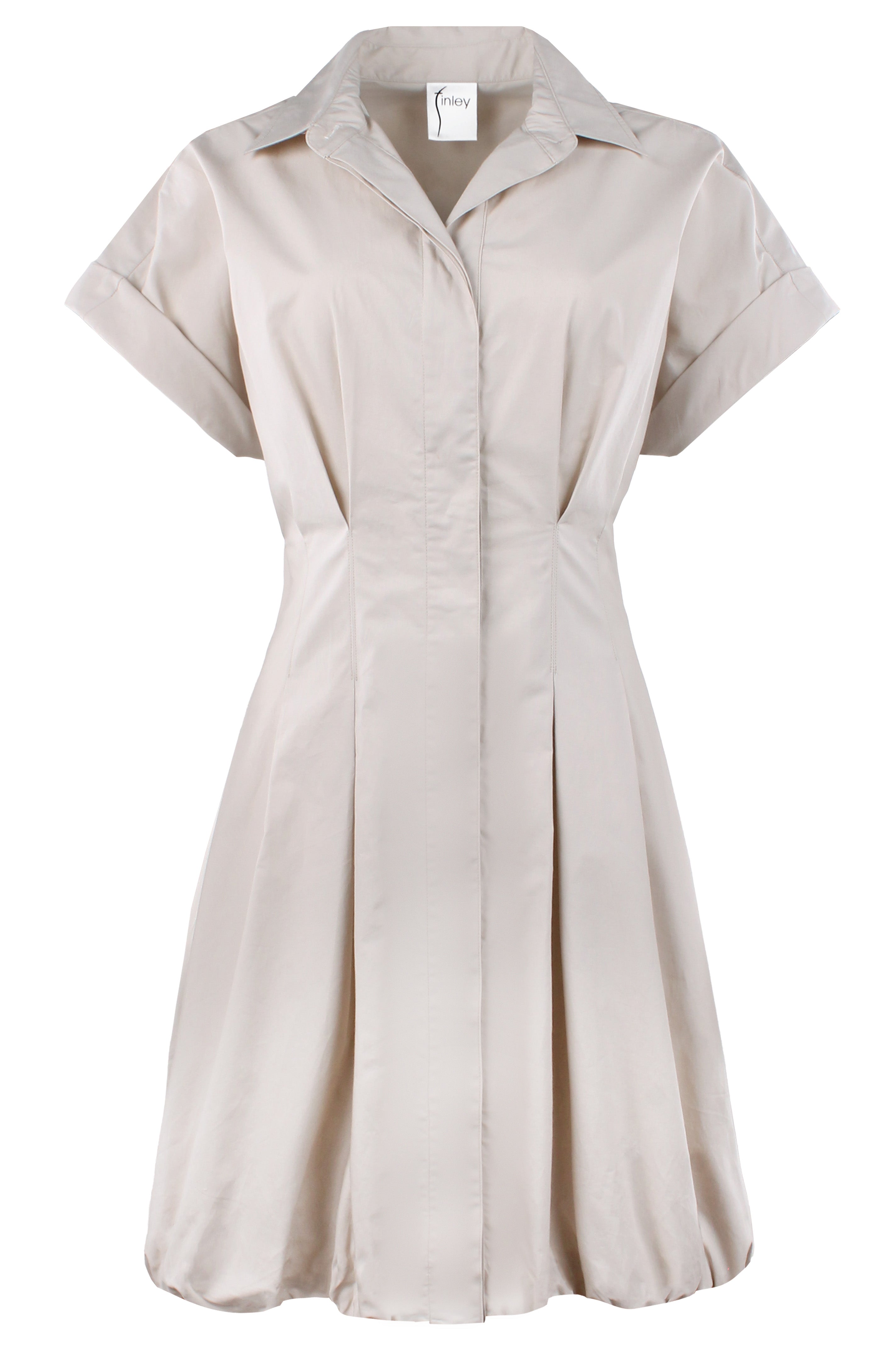 Jax Bubble Dress Sand Typewriter Cloth