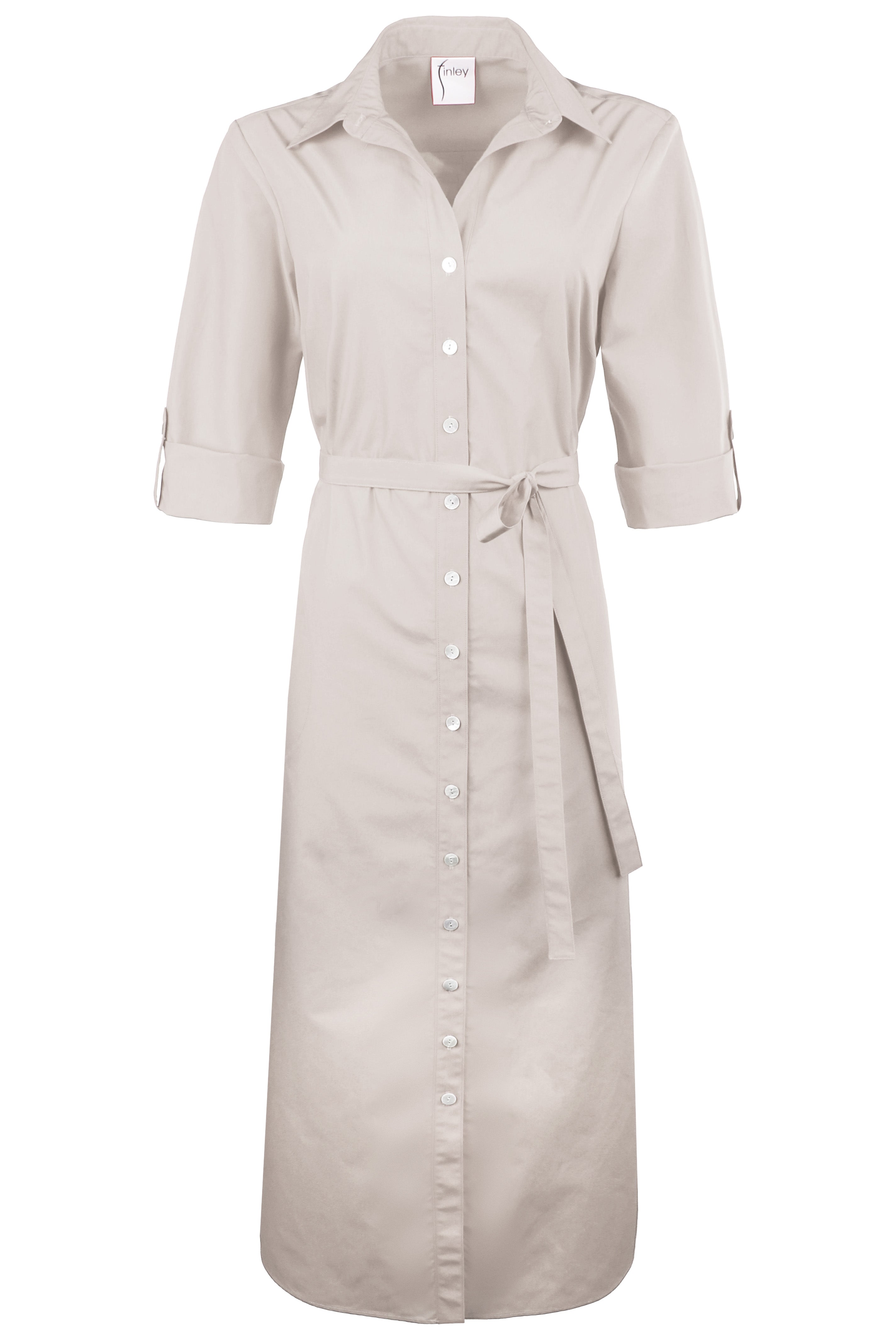 Alex Long Shirtdress Sand Typewriter Cloth