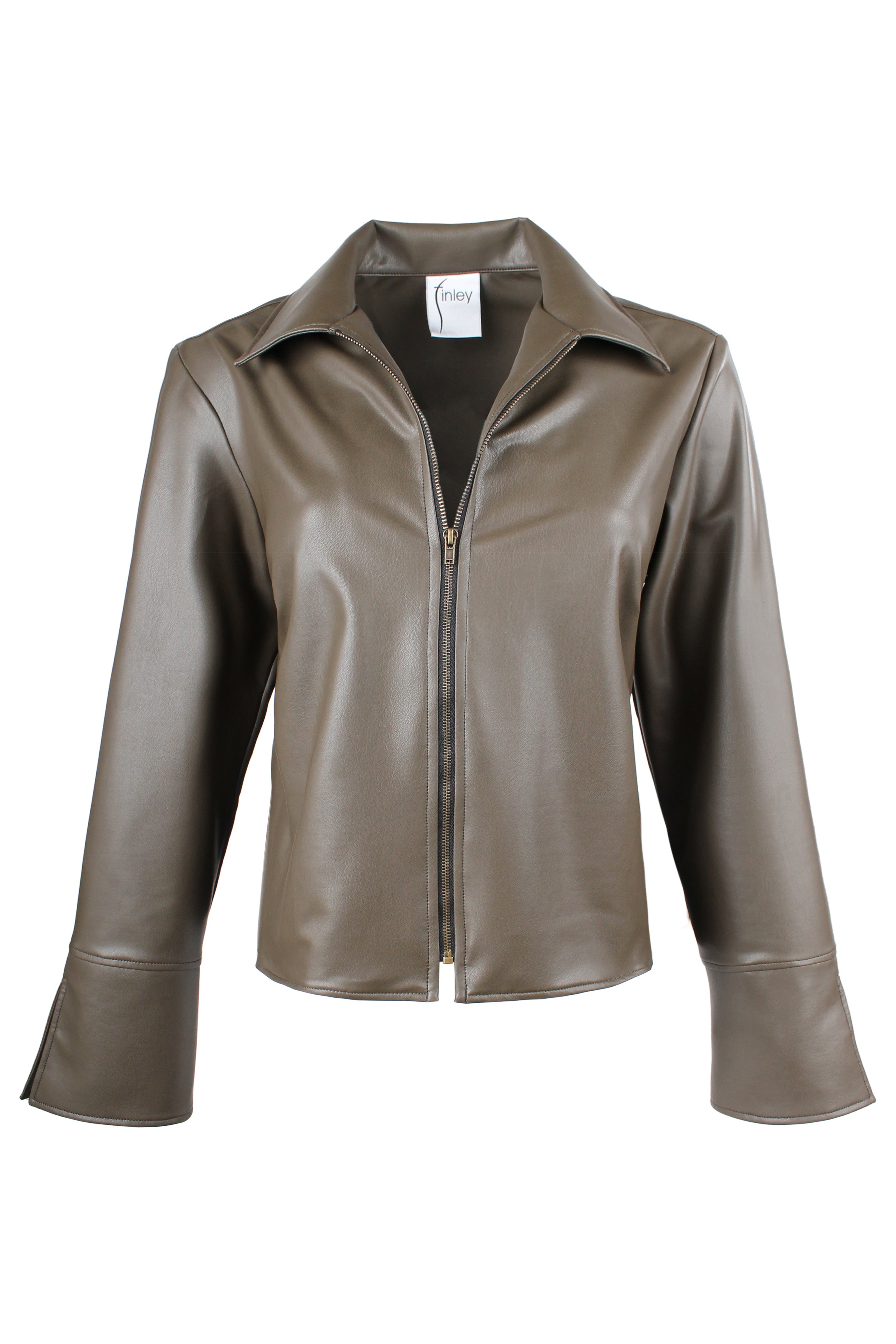 Campbell Zipper Jacket Mousse Vegan Leather