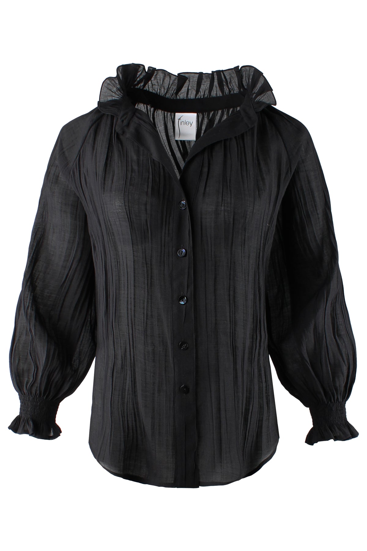 Fiona Shirt in Black Vertical Crush