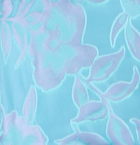 Pastel floral pattern on a light blue background