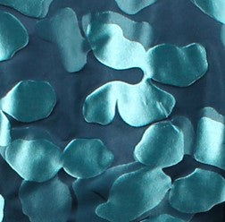 Laine Long Dress Aqua Navy Lily Pad Jacquard