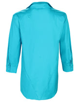 Trapeze Top 3/4 Sleeve Bright Turquoise