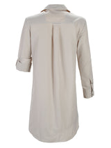 Jenna Shirt Dress Sand Crisp Cotton