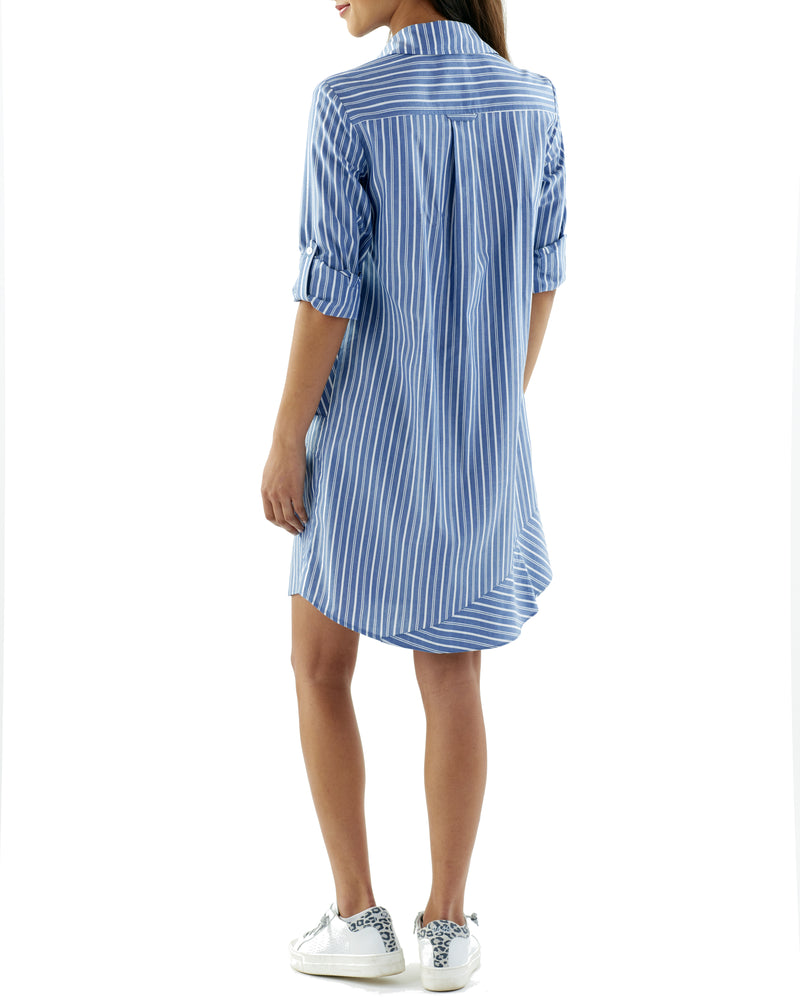 Jenna Dress Indigo Stripe - Webstore Exclusive