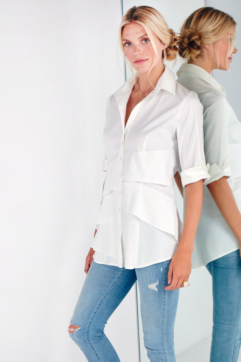 Boyfriend button down shirt top dress