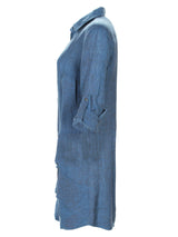 Washed Linen Jenna Dress Caribbean Blue