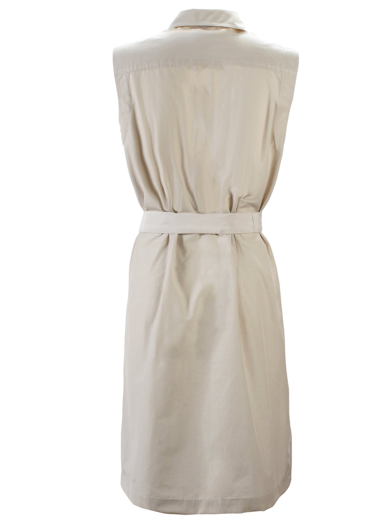 The Finley Marni dress, a sleeveless tie front fitted navy midi dress with a portrait collar.