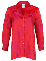 Trapeze Top Wild Orchid Jacquard Long Sleeve